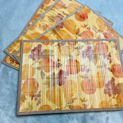 Bamboo rectangular placemats - 4,